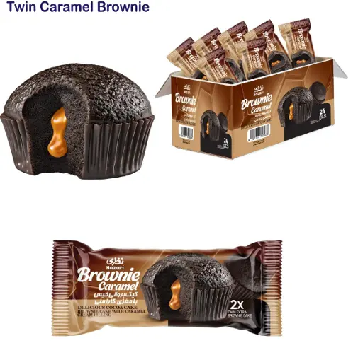 Twin caramel brownie