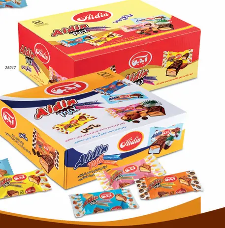 25094 - aidin Assorted nougat &caramal bar with chocolate coating 