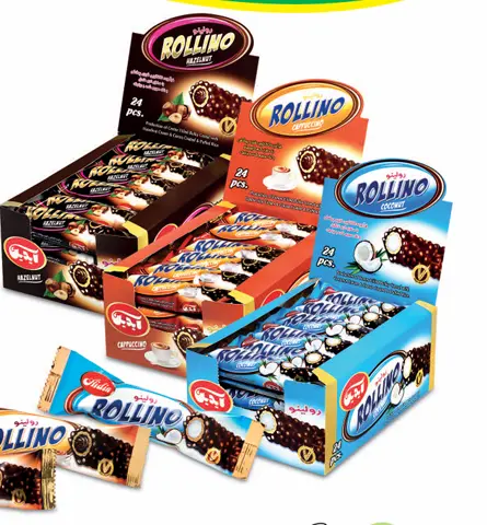 20190 - Aidin Chocolate coated snack rolls with hazelnut cappuccino coconut cream 