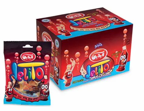 Gummy candy with cola flavour