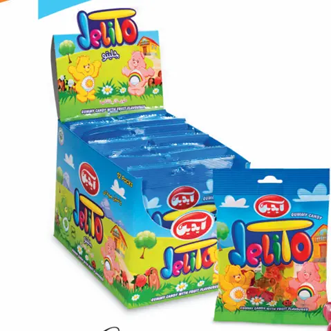 Gummy candy with fruit flavour 