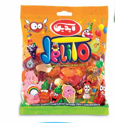 Gummy candy with fruit flavour 