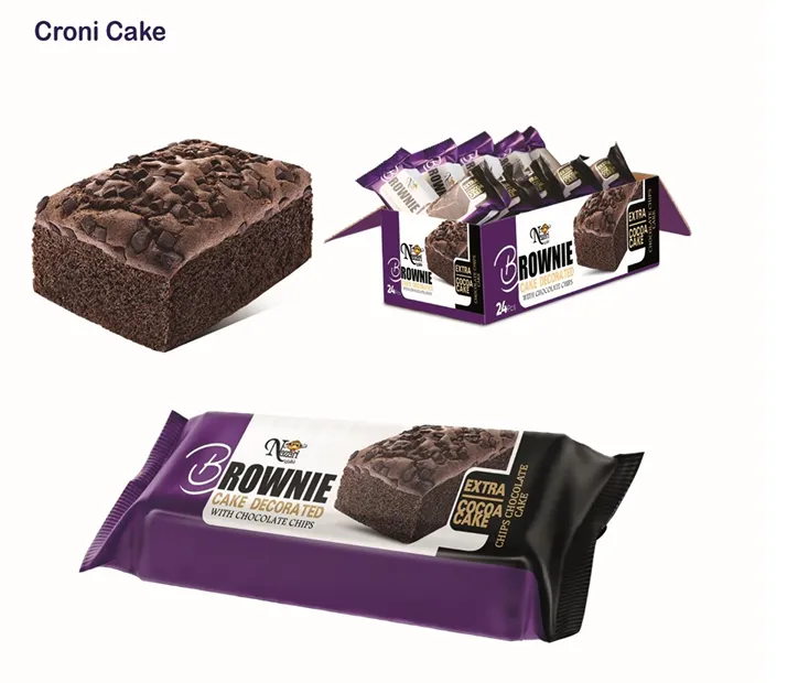 1081 - Nazari brownie cake decorated with cocoa chips 