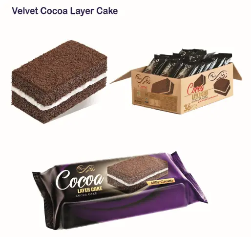 Velvet cocoa layer cake 